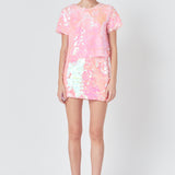 Sequin Mini Skirt