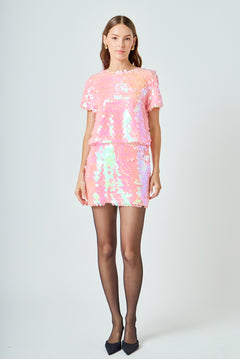 Sequin Mini Skirt