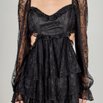 Premium Cut-out Lace Mini Dress