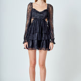 Premium Cut-out Lace Mini Dress