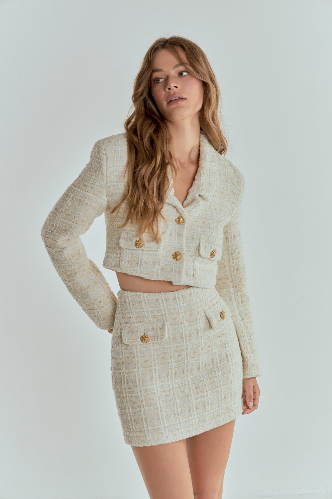 Tweed Spencer Jacket in Rose main image 0