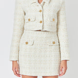 Premium Cropped Tweed Jacket