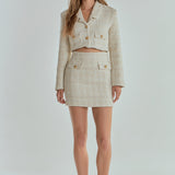 Premium Cropped Tweed Jacket