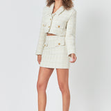 Premium Cropped Tweed Jacket