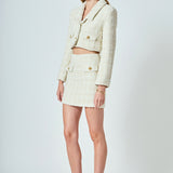 Premium Cropped Tweed Jacket
