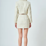 Premium Cropped Tweed Jacket