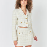 Premium Cropped Tweed Jacket