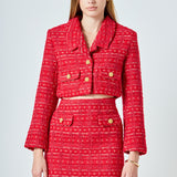 Premium Cropped Tweed Jacket
