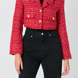 Premium Cropped Tweed Jacket