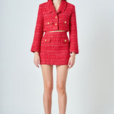 Premium Cropped Tweed Jacket