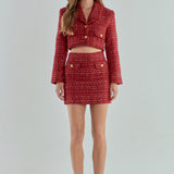Premium Cropped Tweed Jacket