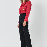 Premium Cropped Tweed Jacket