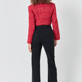 Premium Cropped Tweed Jacket