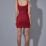 Sleeveless Tweed Mini Dress