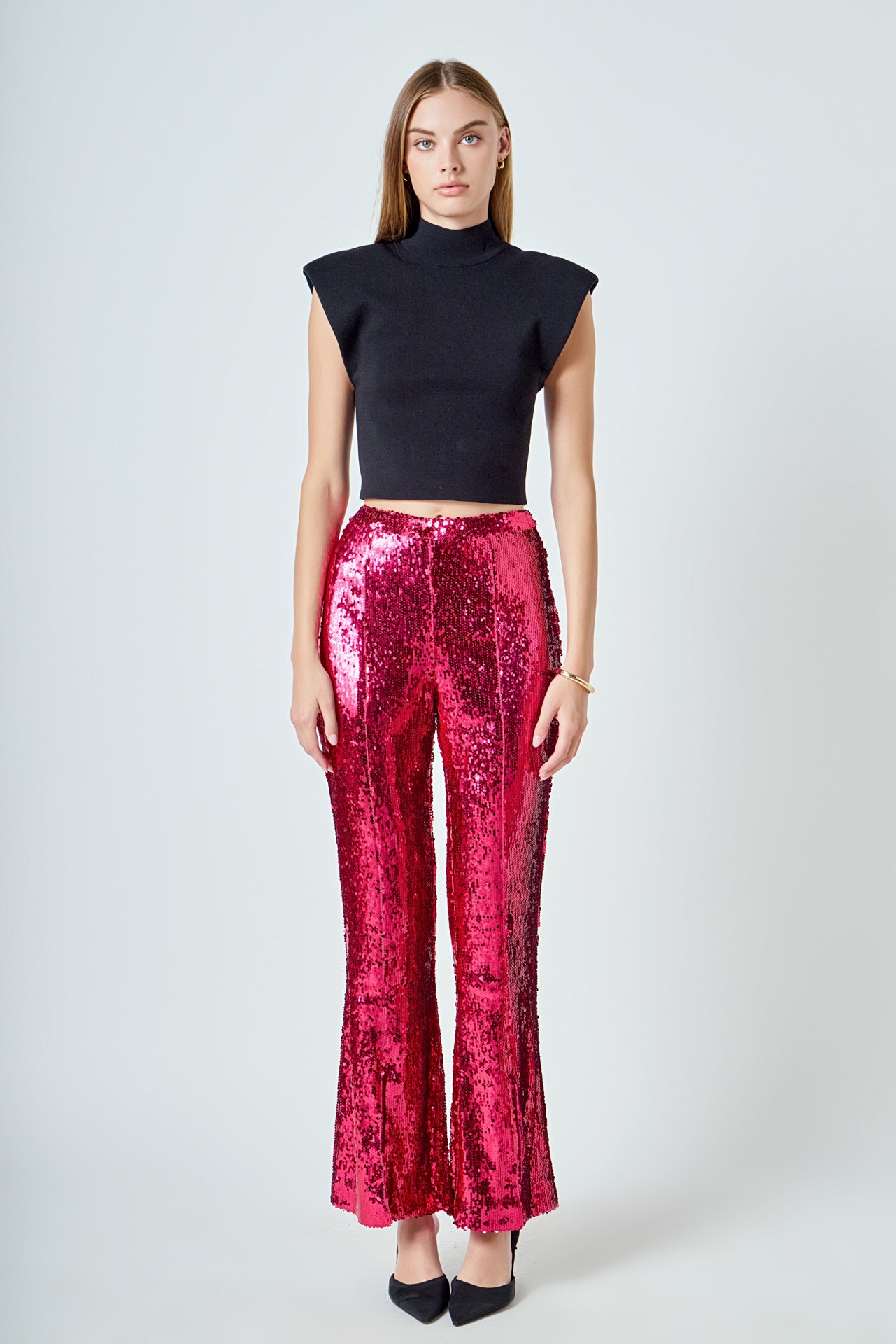 Sequin Flare Pants