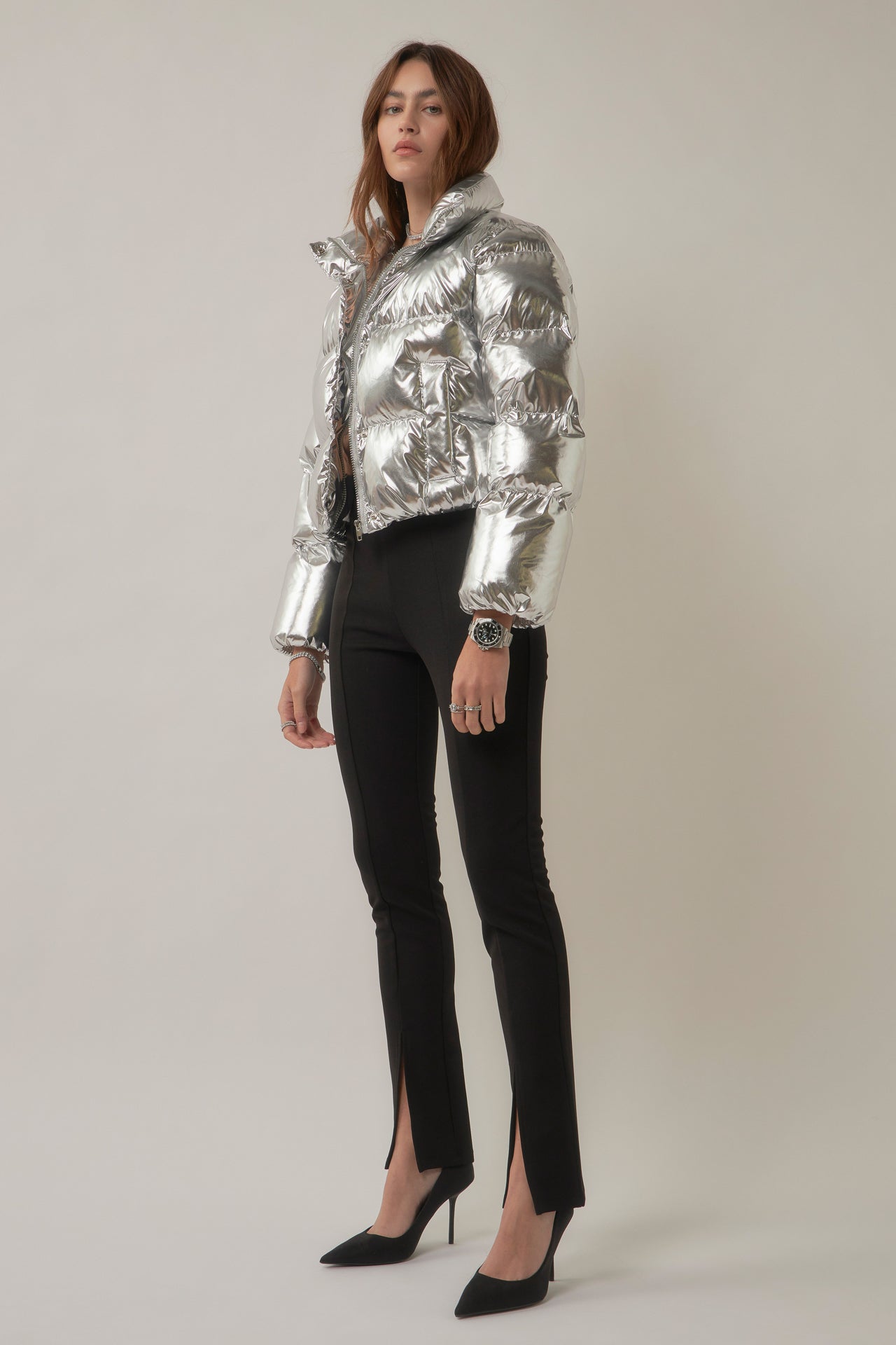 GREY LAB-Cropped Puffer Jacket-JACKETS available at Objectrare