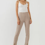 GREY LAB-Front Slit Flares-PANTS available at Objectrare