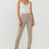 GREY LAB-Front Slit Flares-PANTS available at Objectrare