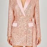 Sequins Belted Blazer
