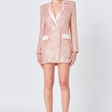 Sequins Belted Blazer