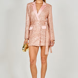 Sequins Belted Blazer