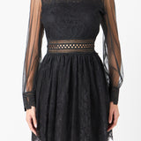 Long Sleeve Lace Mini Dress