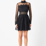 Endless Rose - Long Sleeve Lace Mini Dress Black / S Endless Rose - Long Sleeve Lace Mini Dress Black / S