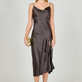 Midi Satin Slip Dress