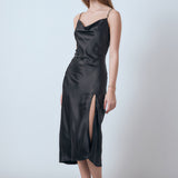 Midi Satin Slip Dress