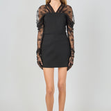 Mini Dress With Glove Sleeves