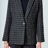 Tweed Single Breasted Blazer