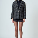 Tweed Single Breasted Blazer