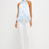 Feather Trim Top
