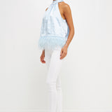 Feather Trim Top