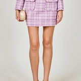Tonal Boucle Tweed Skirt