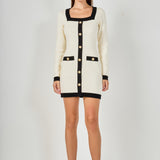 Long-Sleeve Knit Mini Dress