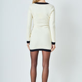 Long-Sleeve Knit Mini Dress