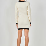 Long-Sleeve Knit Mini Dress