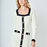 Long-Sleeve Knit Mini Dress