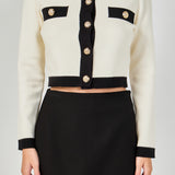 Cropped Button-Up Cardigan