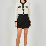 Cropped Button-Up Cardigan