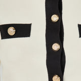 Cropped Button-Up Cardigan