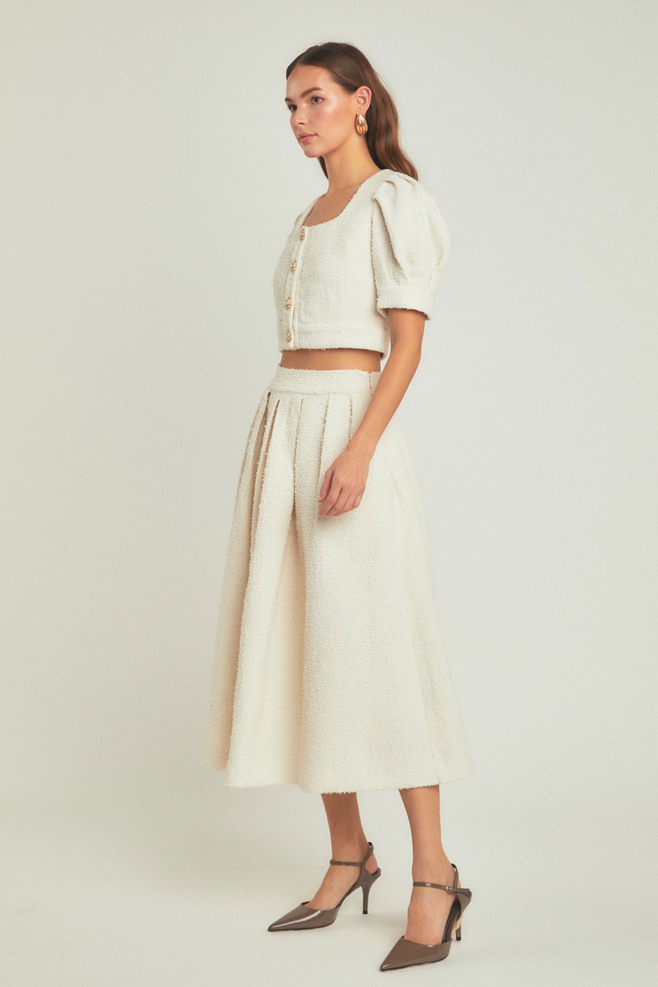 RoseMuse tack puff sleeve onepiece ivory - ワンピース