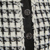 Premium Cropped Tweed Jacket With Fringe