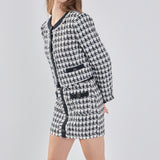 Premium Cropped Tweed Jacket With Fringe