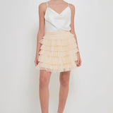 Tiered Tulle Mini Skirt