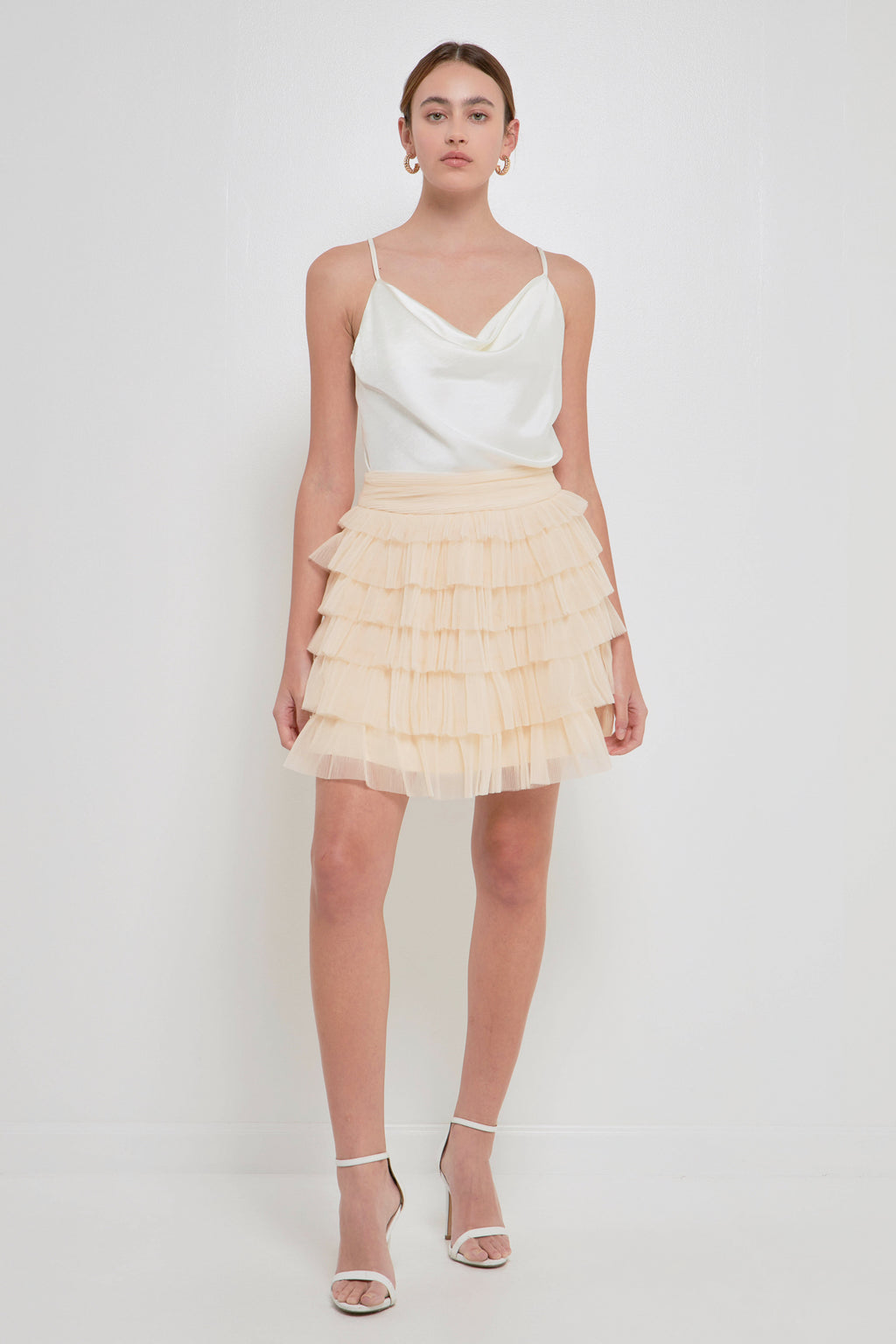 Tiered Tulle Mini Skirt