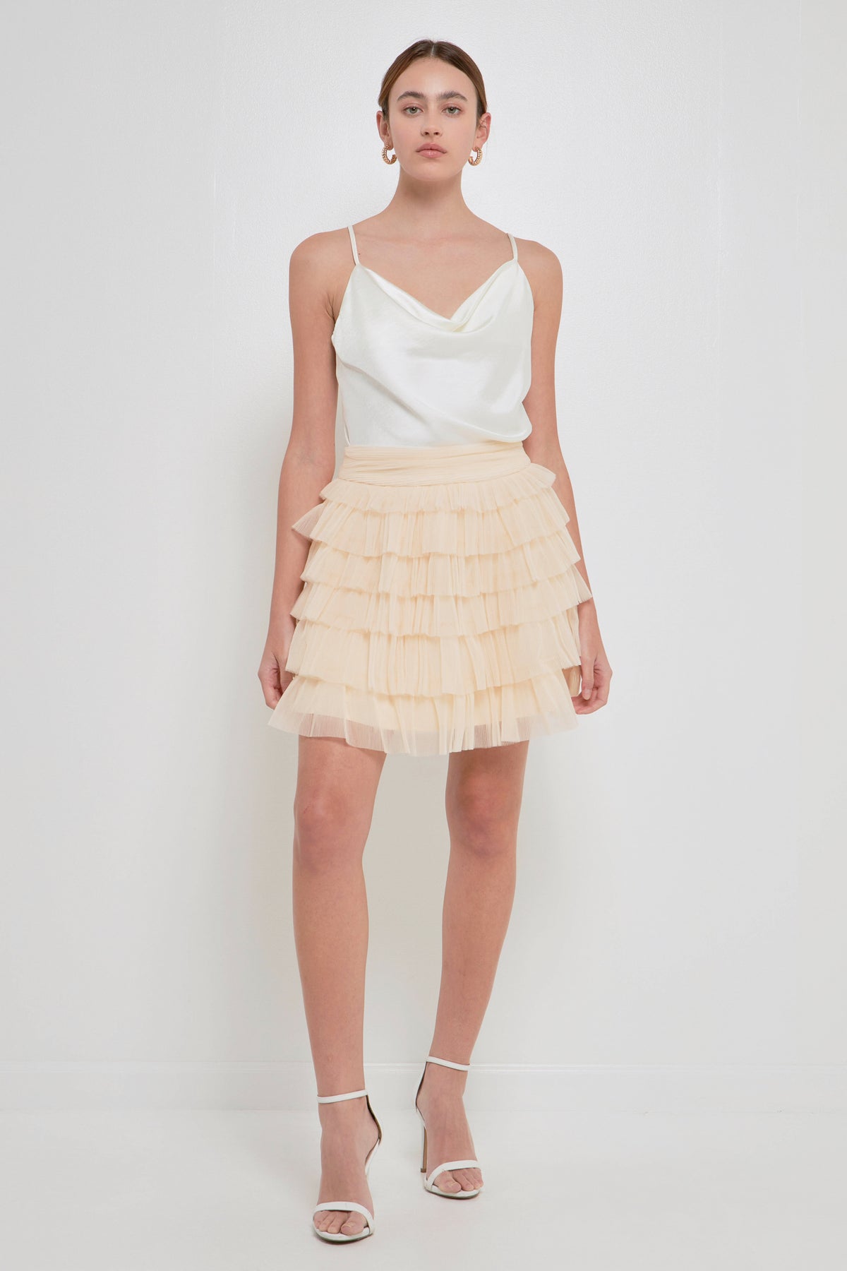 Tiered Tulle Mini Skirt