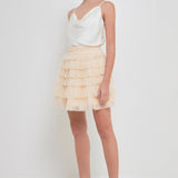 Tiered Tulle Mini Skirt