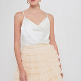 Tiered Tulle Mini Skirt